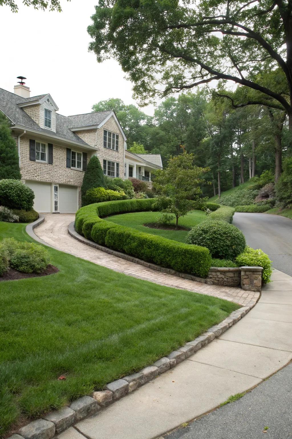 An entranceway that blends beautifully into its surroundings.