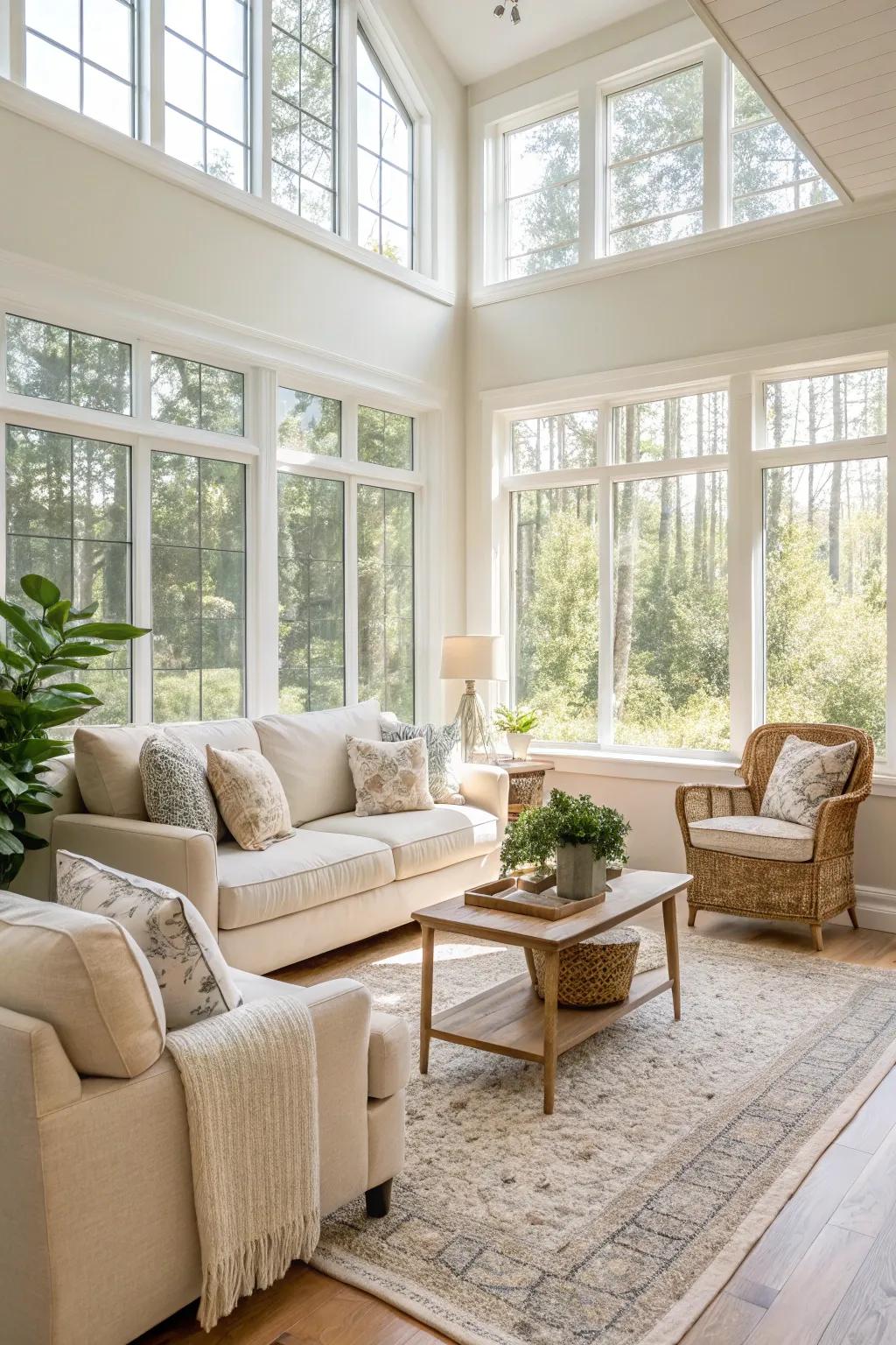 Sunlight makes the space feel bigger.