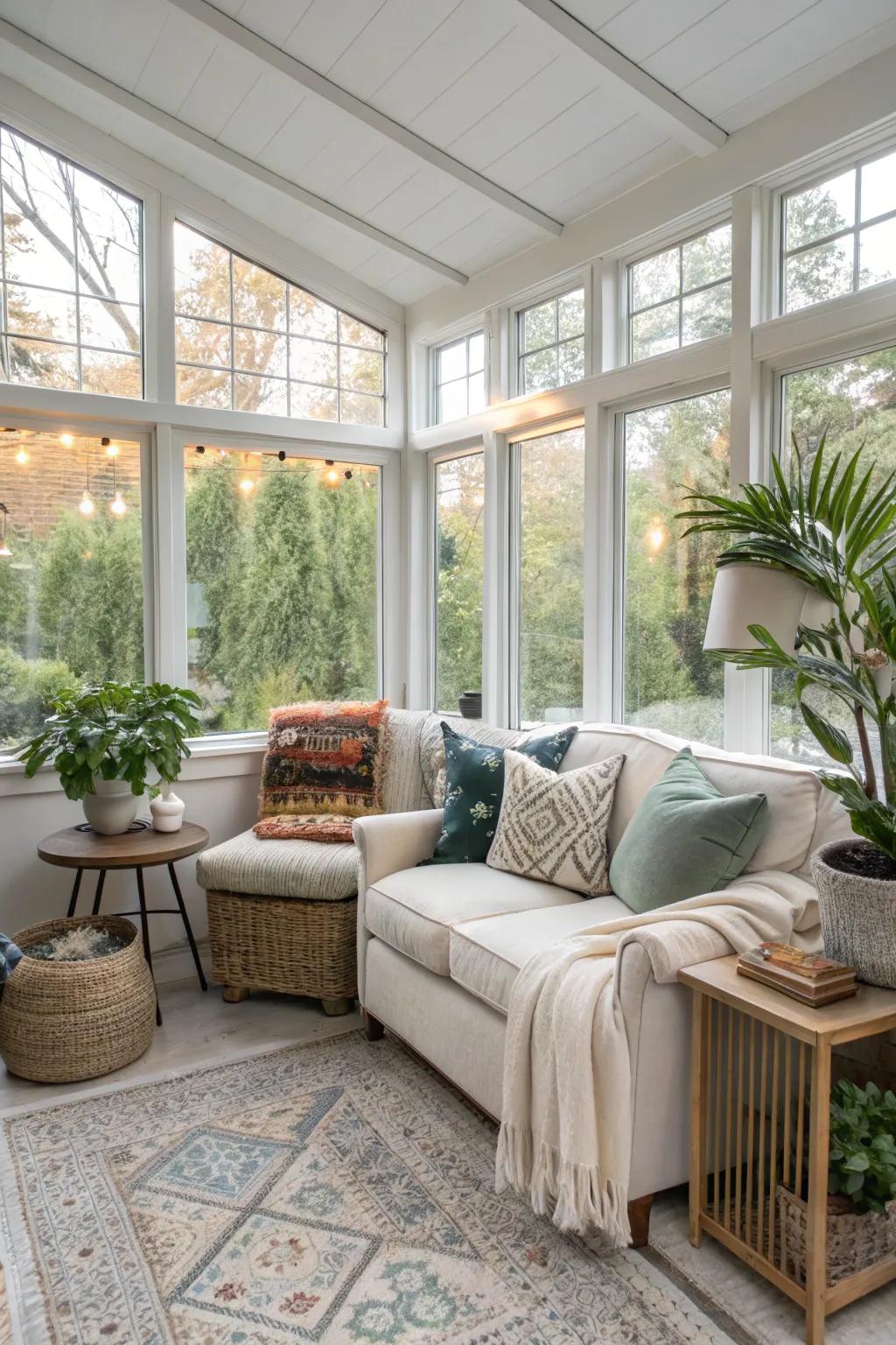 A small garage becomes a sunlit sanctuary.