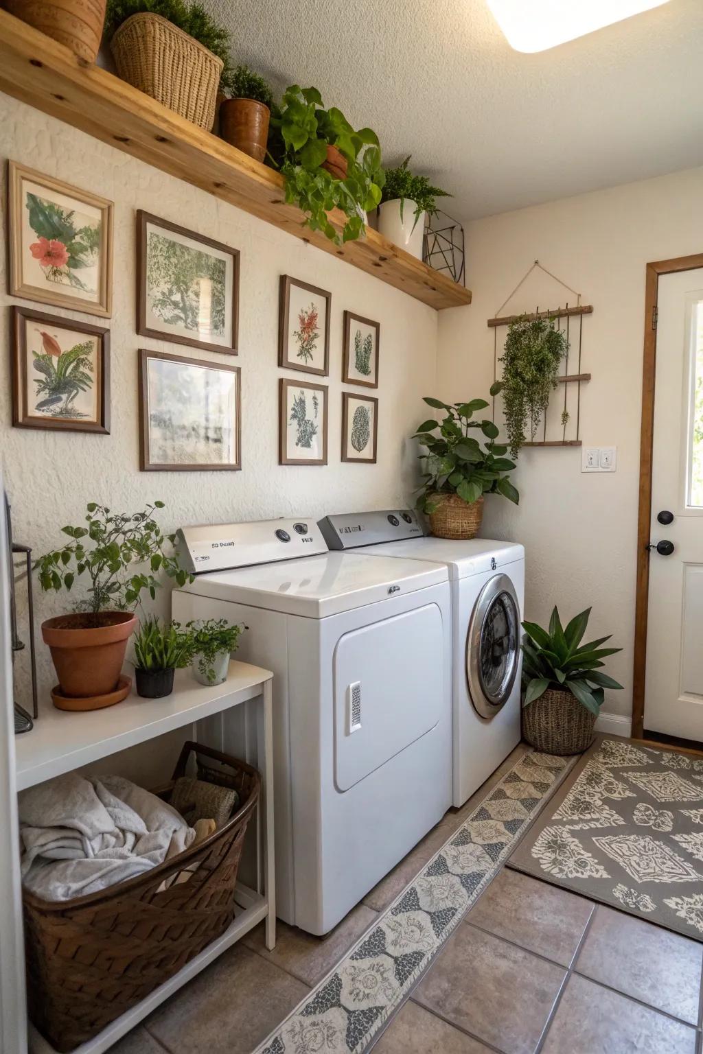 With personal decorative touches, you can bring a touch of class to your utility area.
