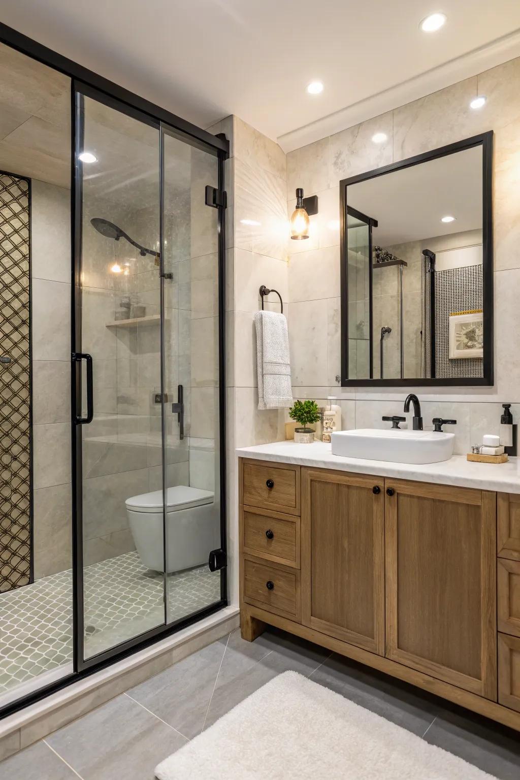 Understated elegance with smooth finishes.