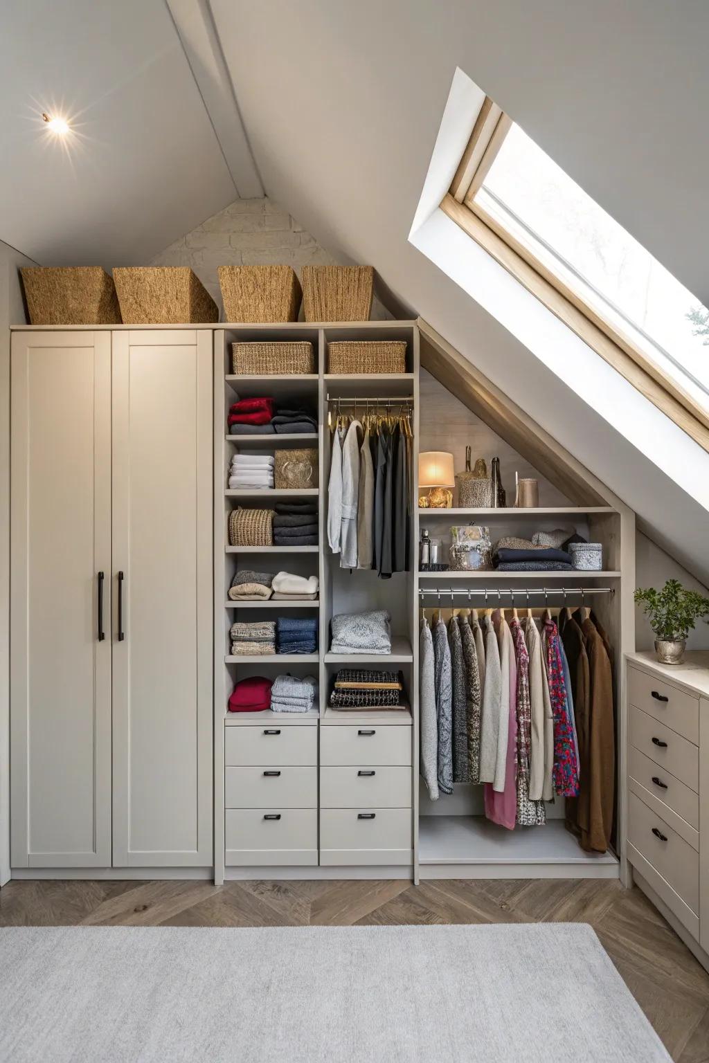 Open and closed storage provides the perfect compromise.