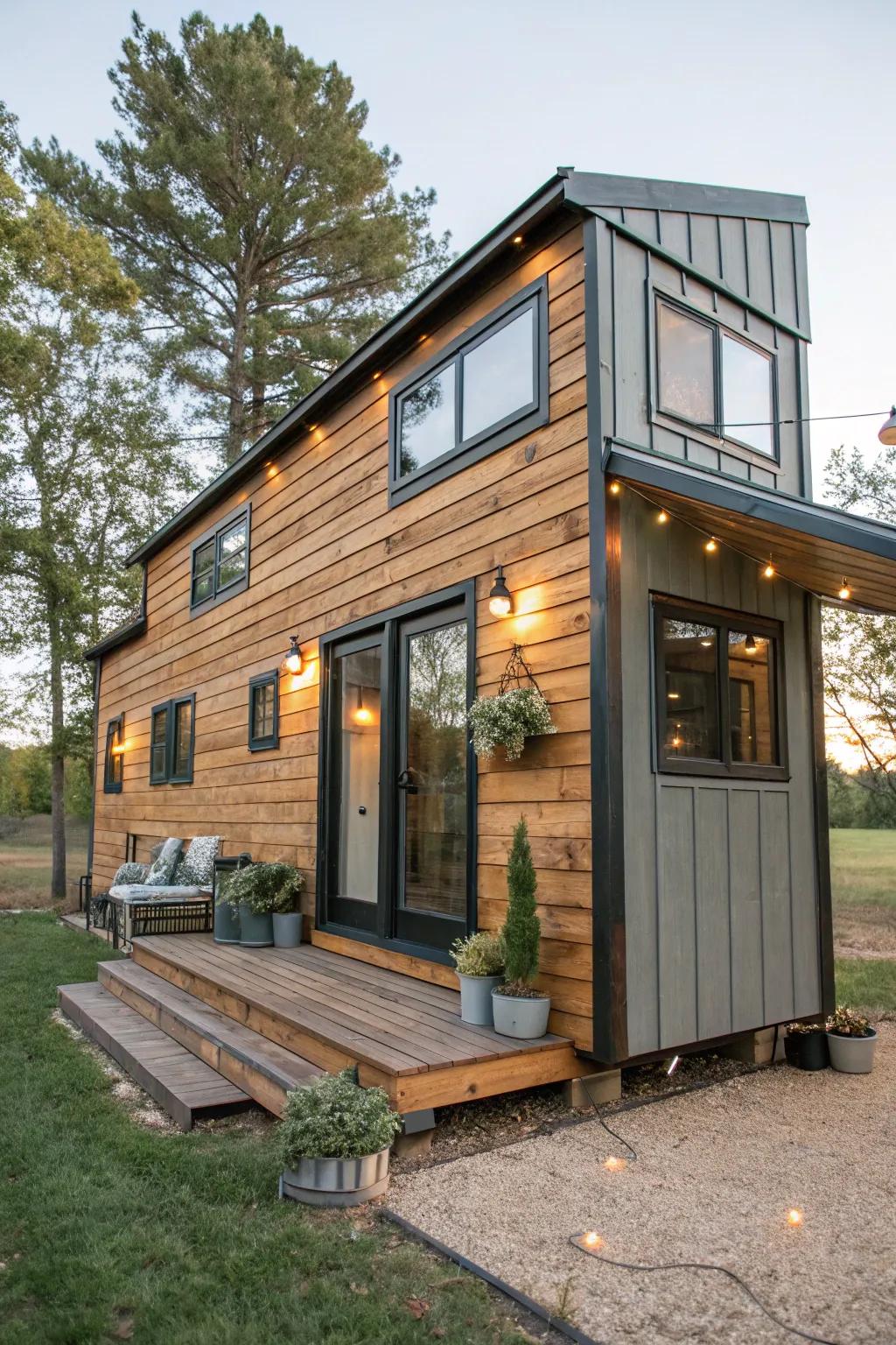 A fusion of design styles personalizes and enriches the small house experience.