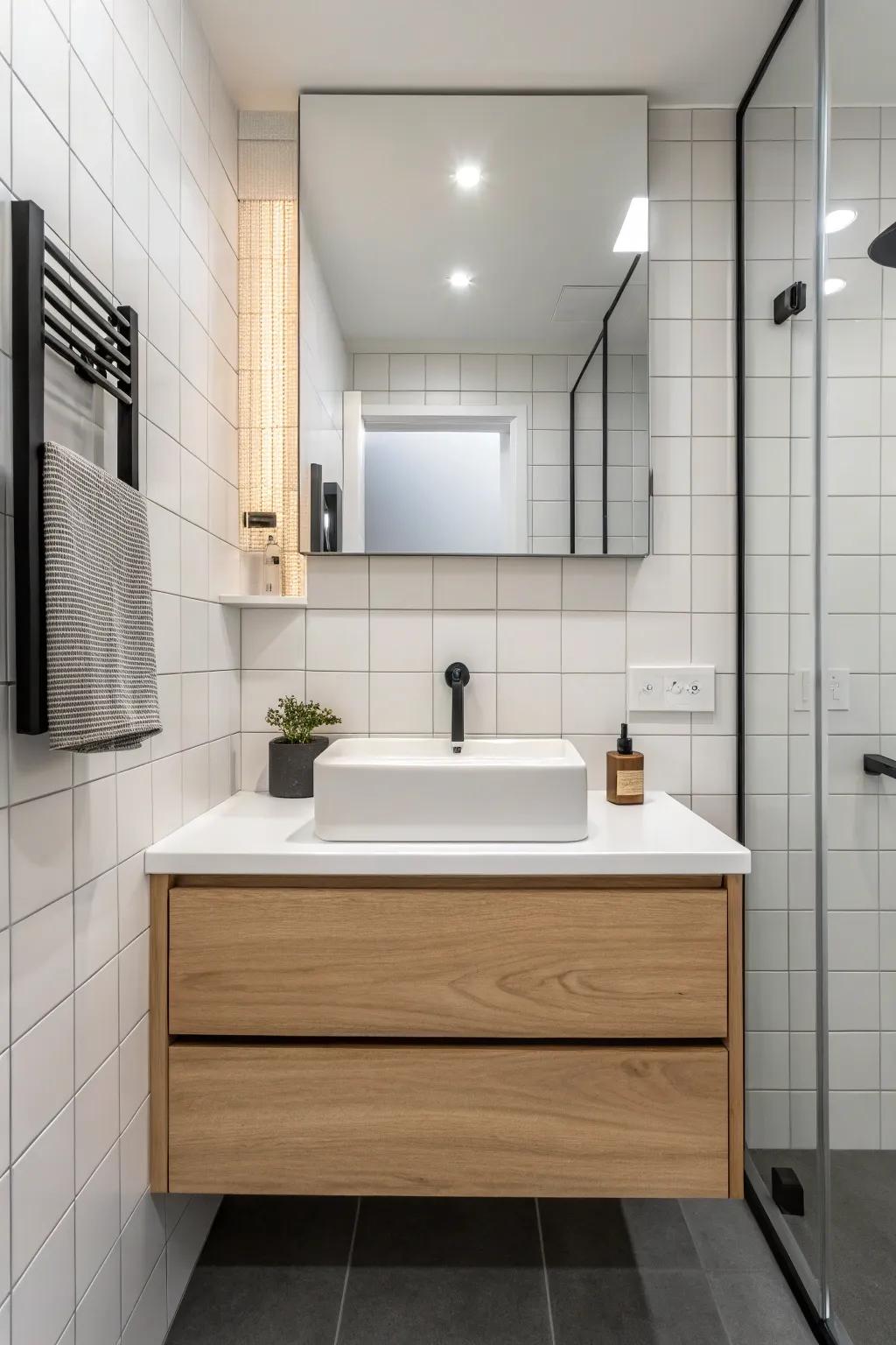 Elevated commodes enhance visual space and style.