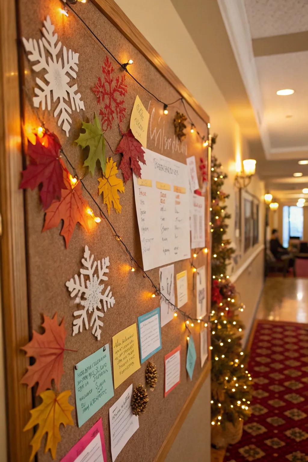 Seasonal touches let you change the board to match the time of year.