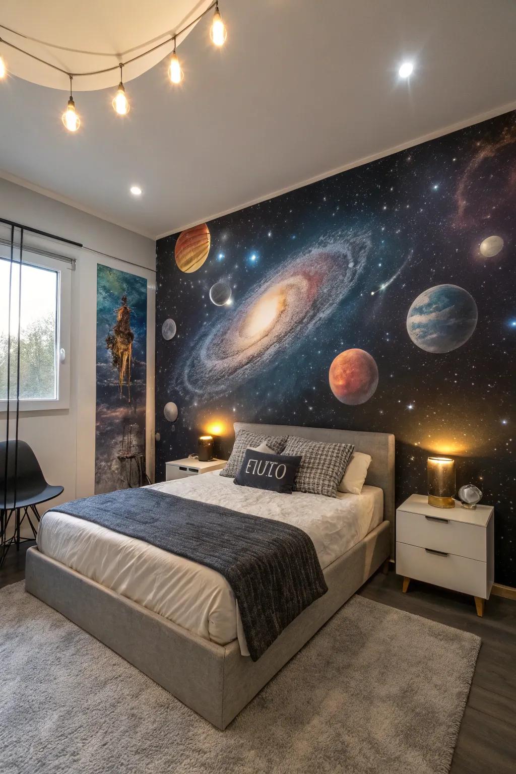 Space-inspired wall sculpture can be a conversation starter in your space.