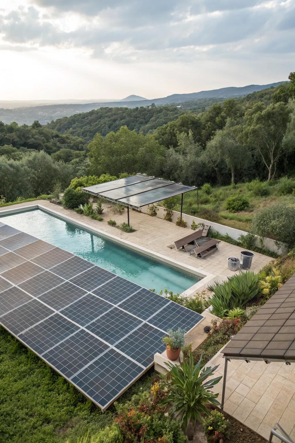 Opt for an environmentally friendly petite pool.