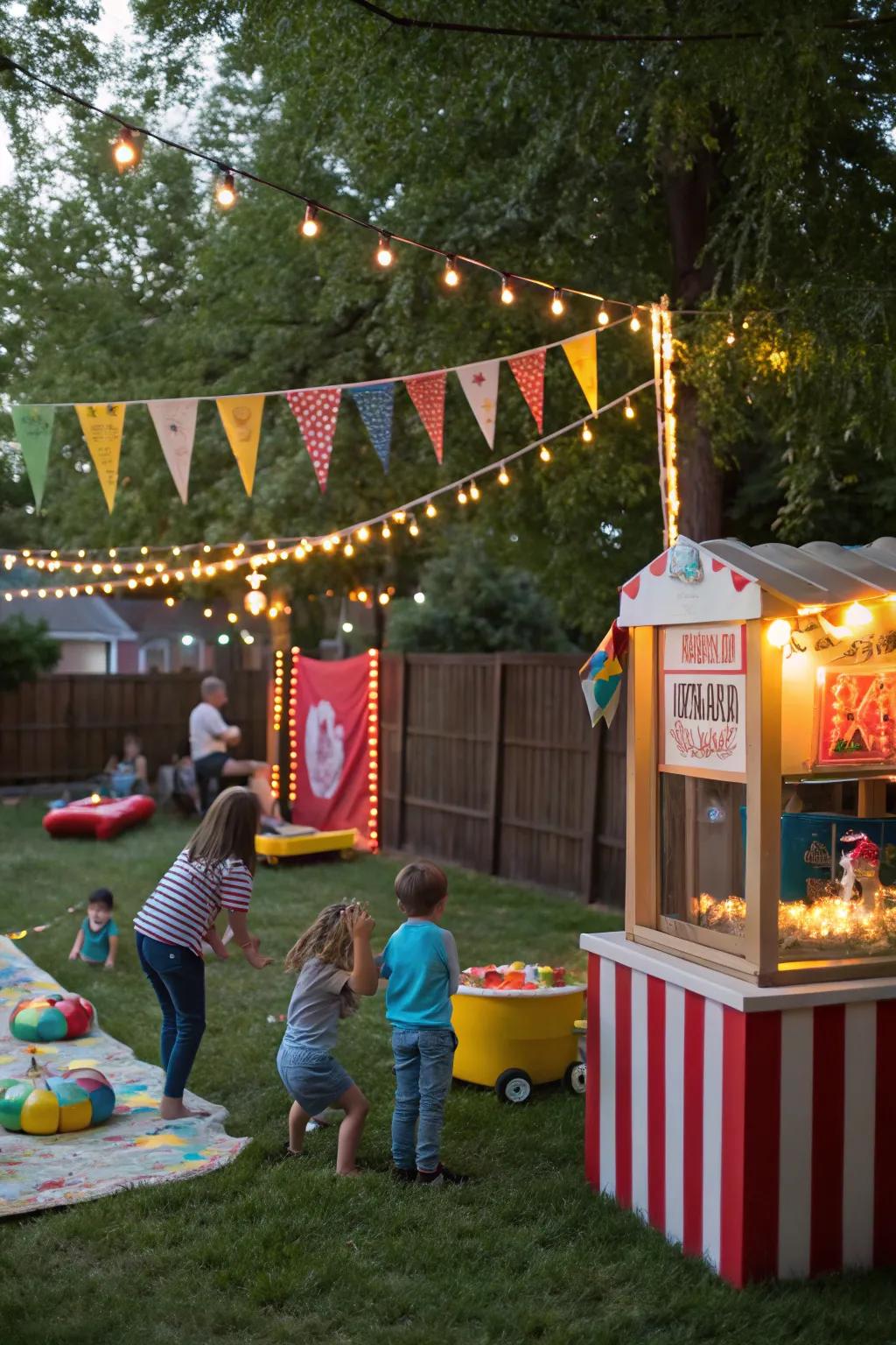 Transform your backyard into a joyous carnival venue.