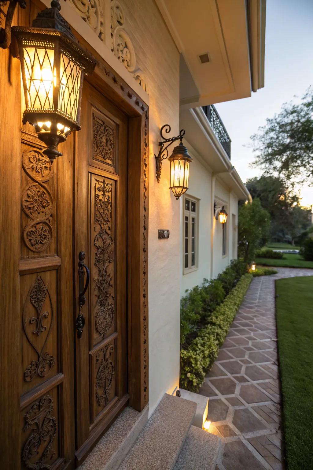 Stylish lighting brings traditional charm to the forefront.
