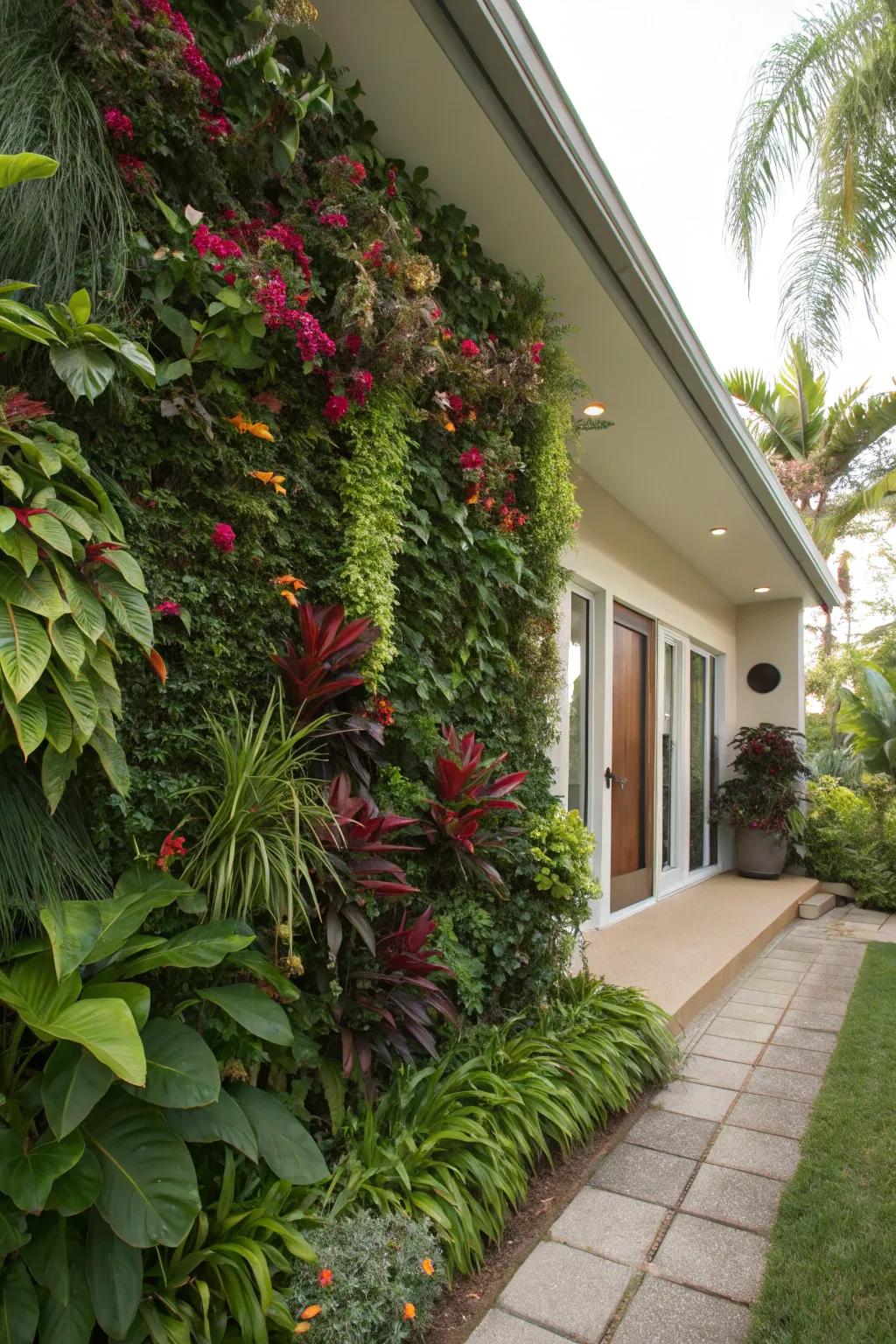 Vertical gardens fashion an oasis of greenery even in small areas.