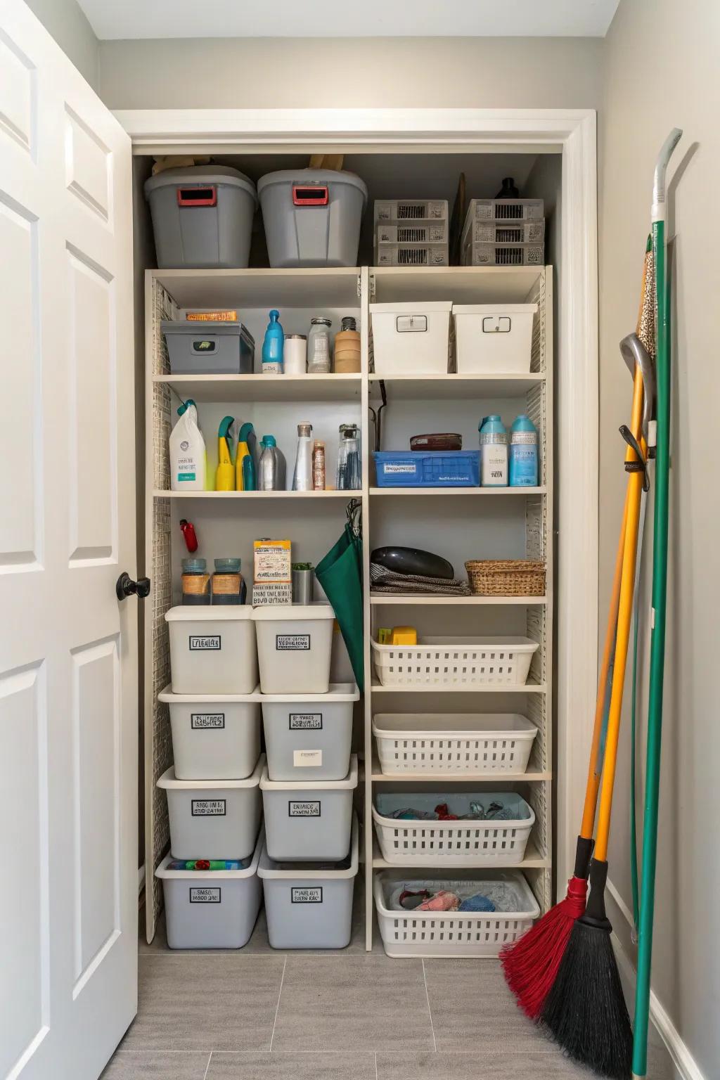 A closet that's neat and tidy is both useful and looks good.