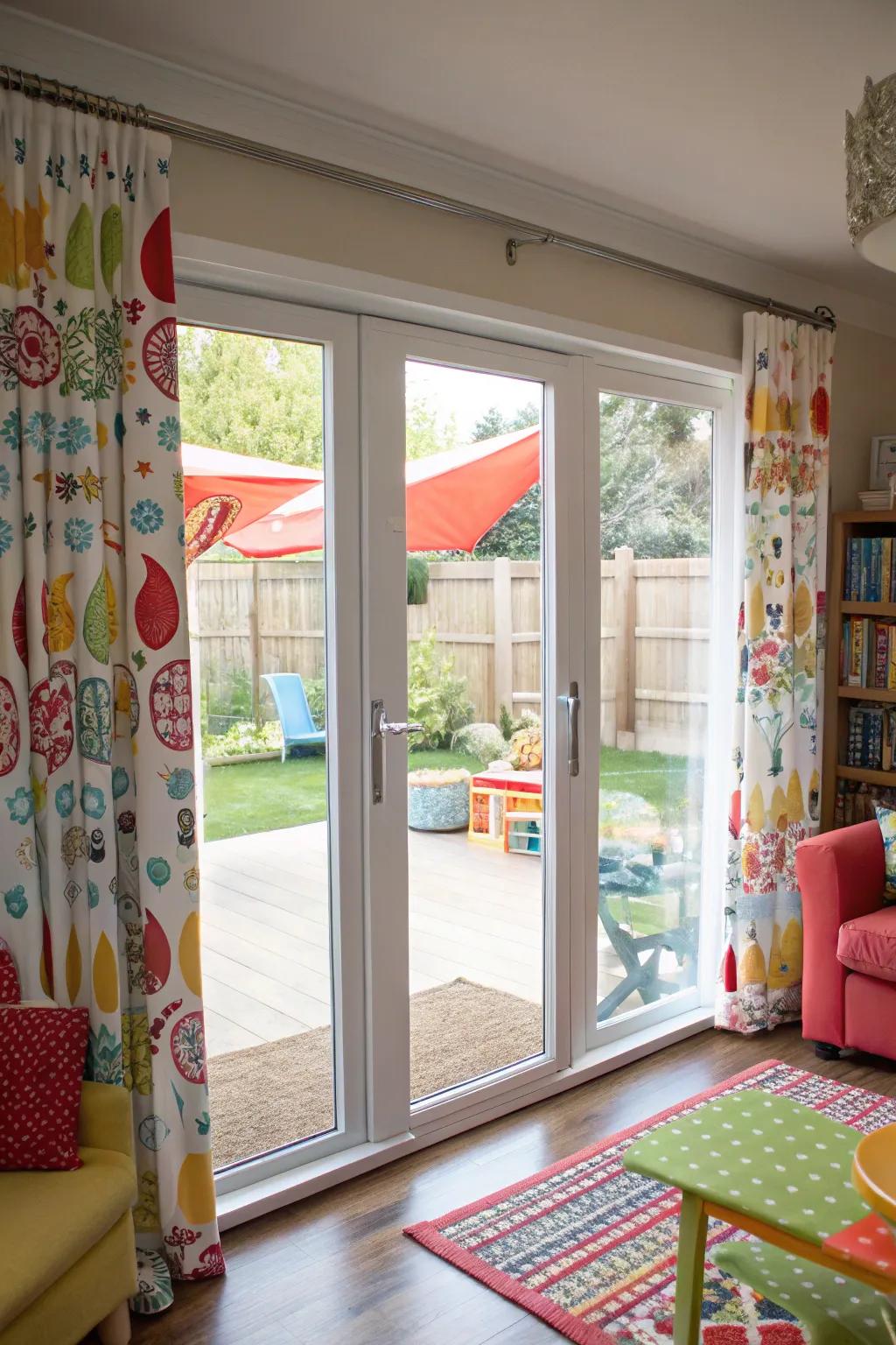 Patterned toppers add a lively touch to any space.
