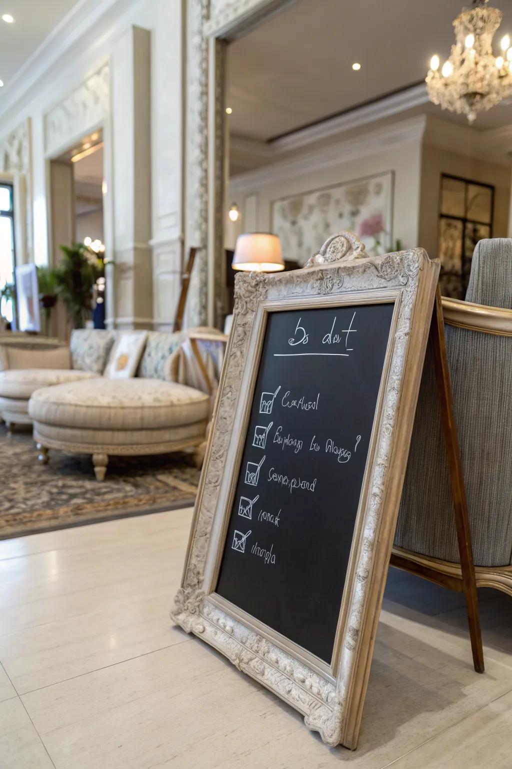 Elegant frames infuse a timeless accent.