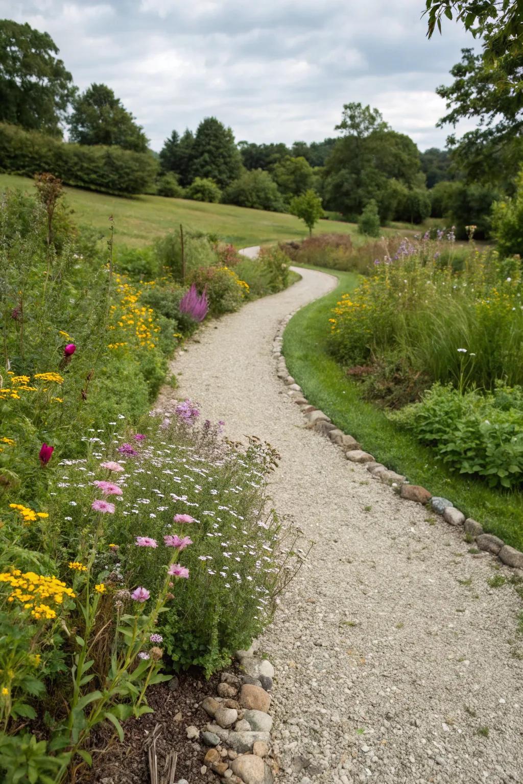 Small gravel routes are simple, economical, yet attractive.