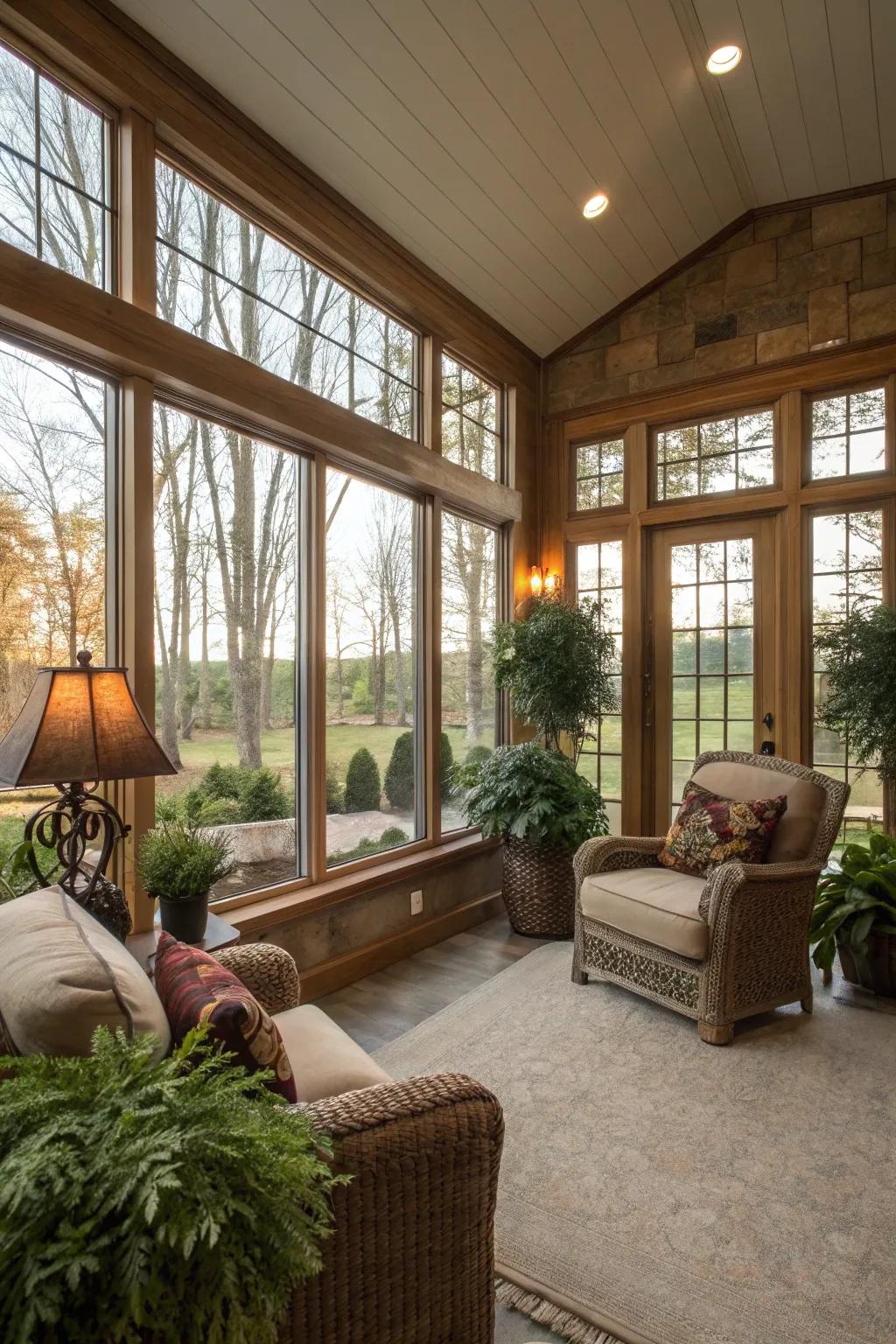Ample natural light brightening up the space.