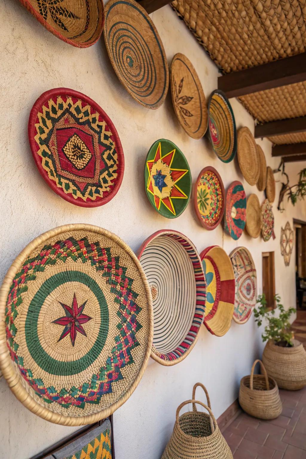 Cultural designs add an artistic and international detail.