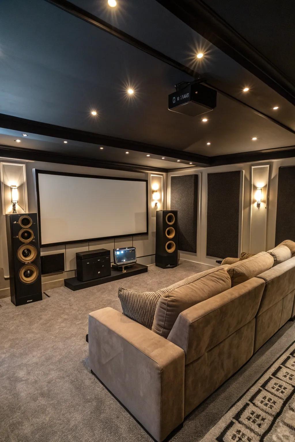 Enjoy film nights in your movie theater.