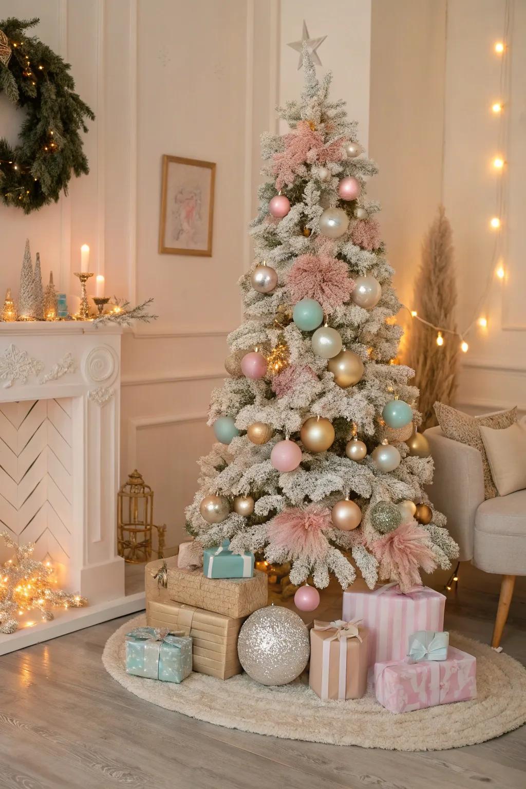 Whimsical touches with pastels and metallics for a magical atmosphere