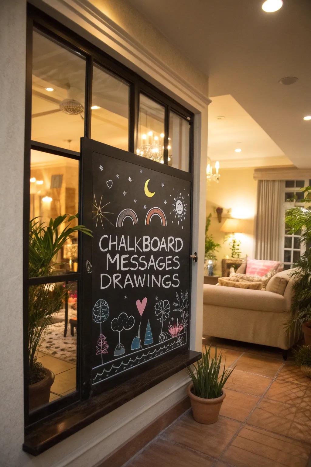 An interactive window display encourages creativity and engagement.