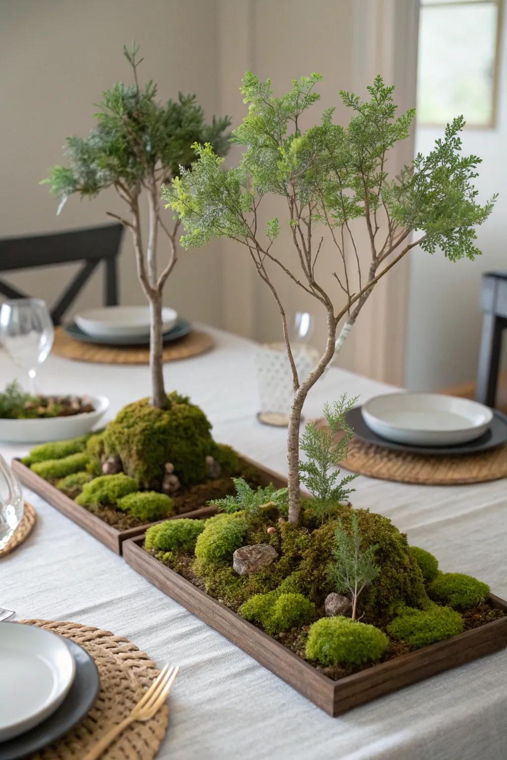 A diminutive winter wonderland set on your table.