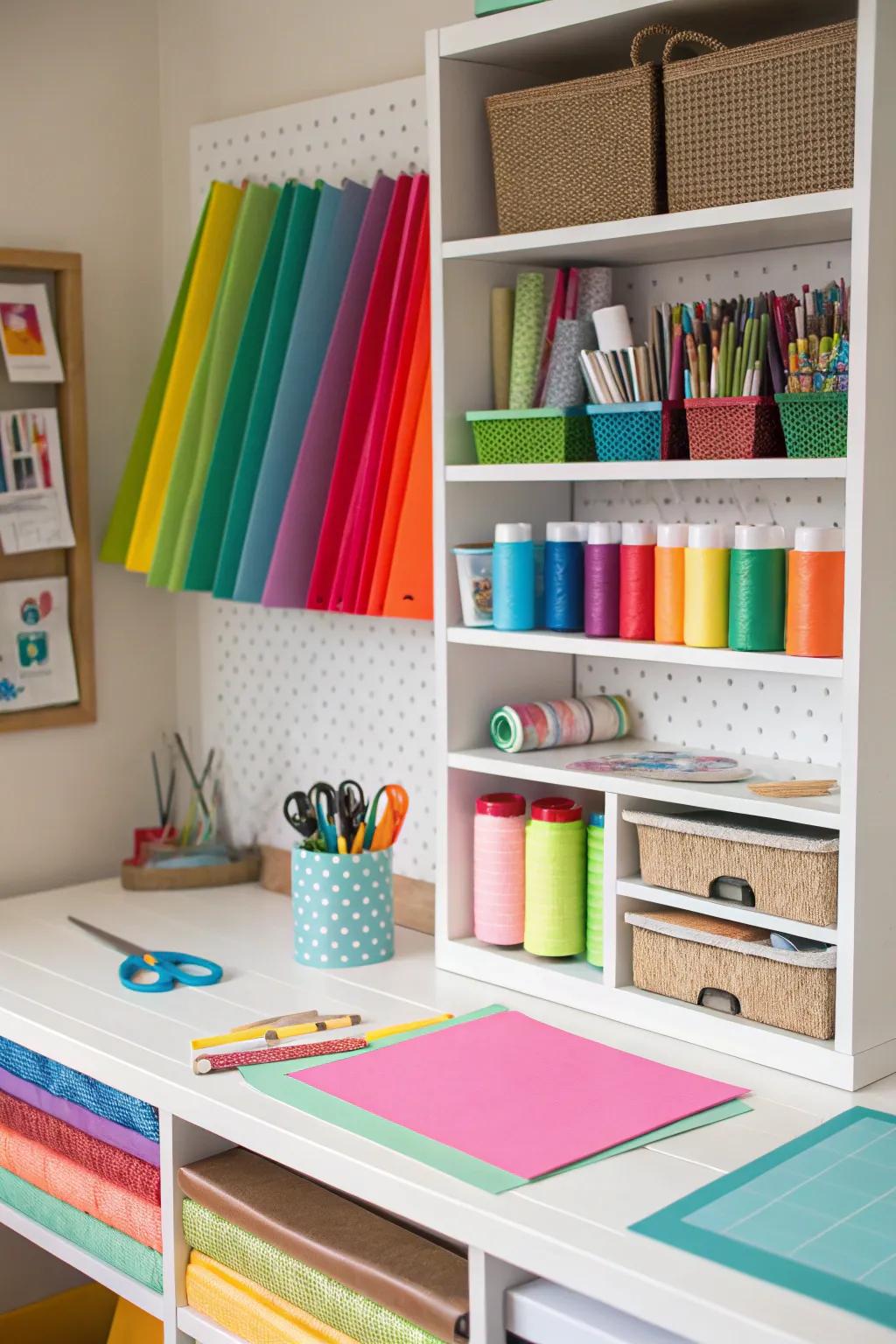 A crafters' corner filled with creativity.