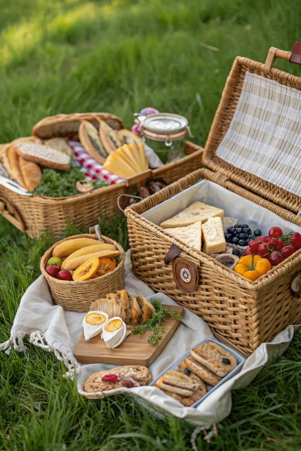 DIY picnic baskets offer a personal and convenient dining experience.