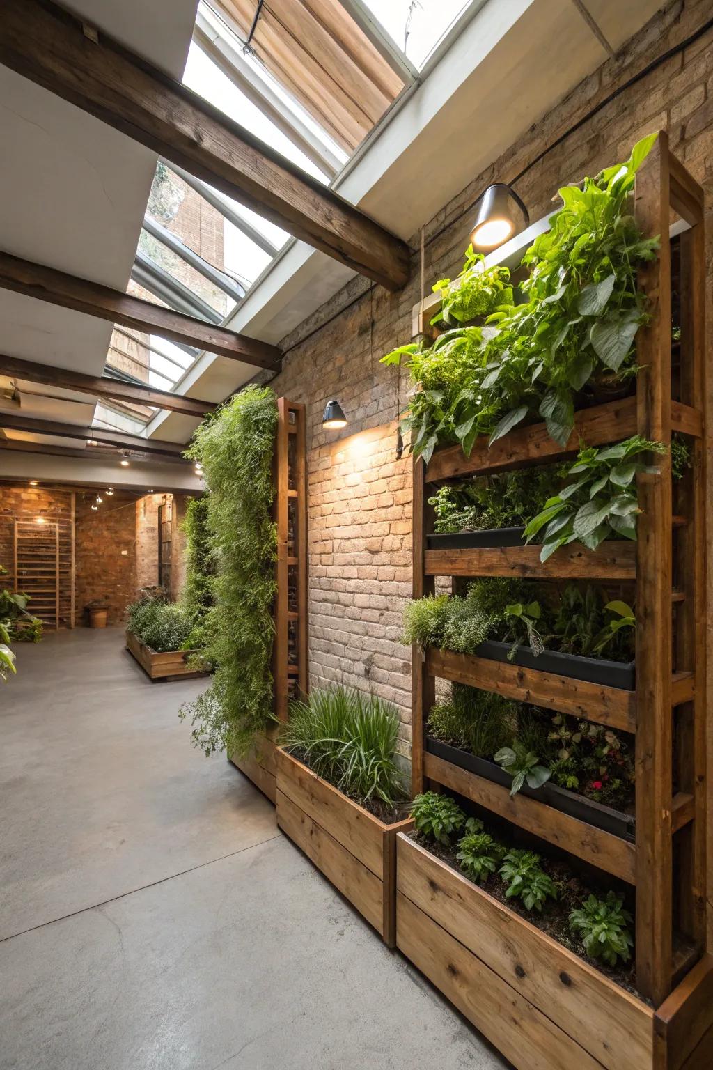 Cultivate a rejuvenating indoor garden for a hint of nature's allure.