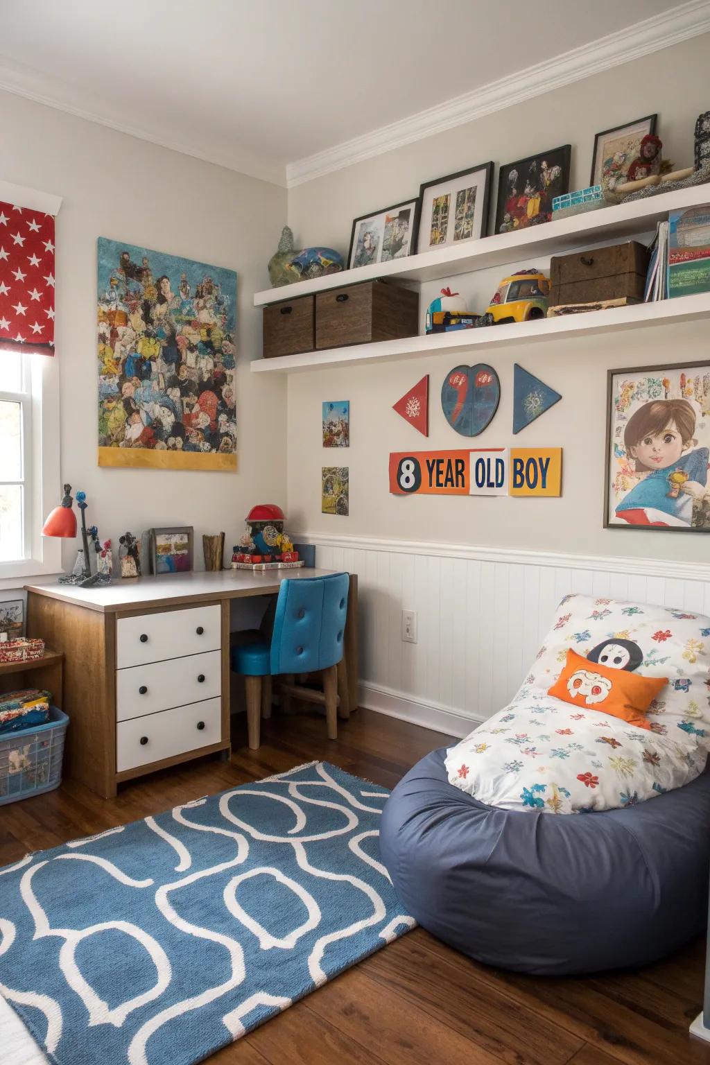 Customized details make the room distinctly theirs.