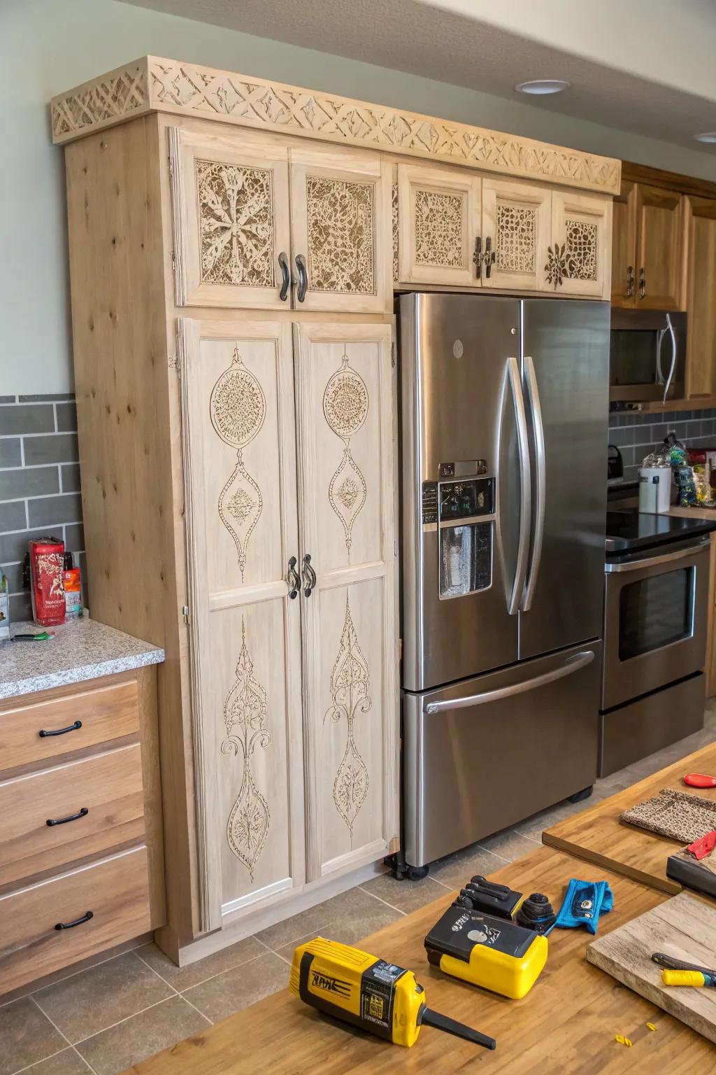 A DIY cabinet enables customized and budget-friendly solutions.