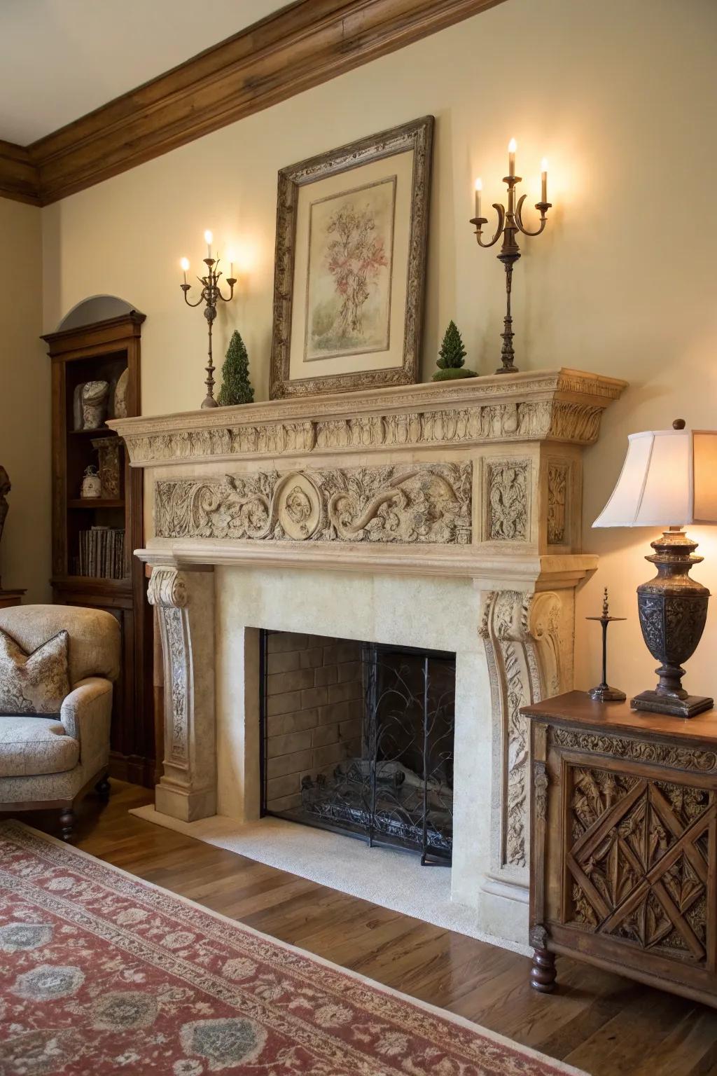 Architectural recuperation culminates in striking wall aesthetics.