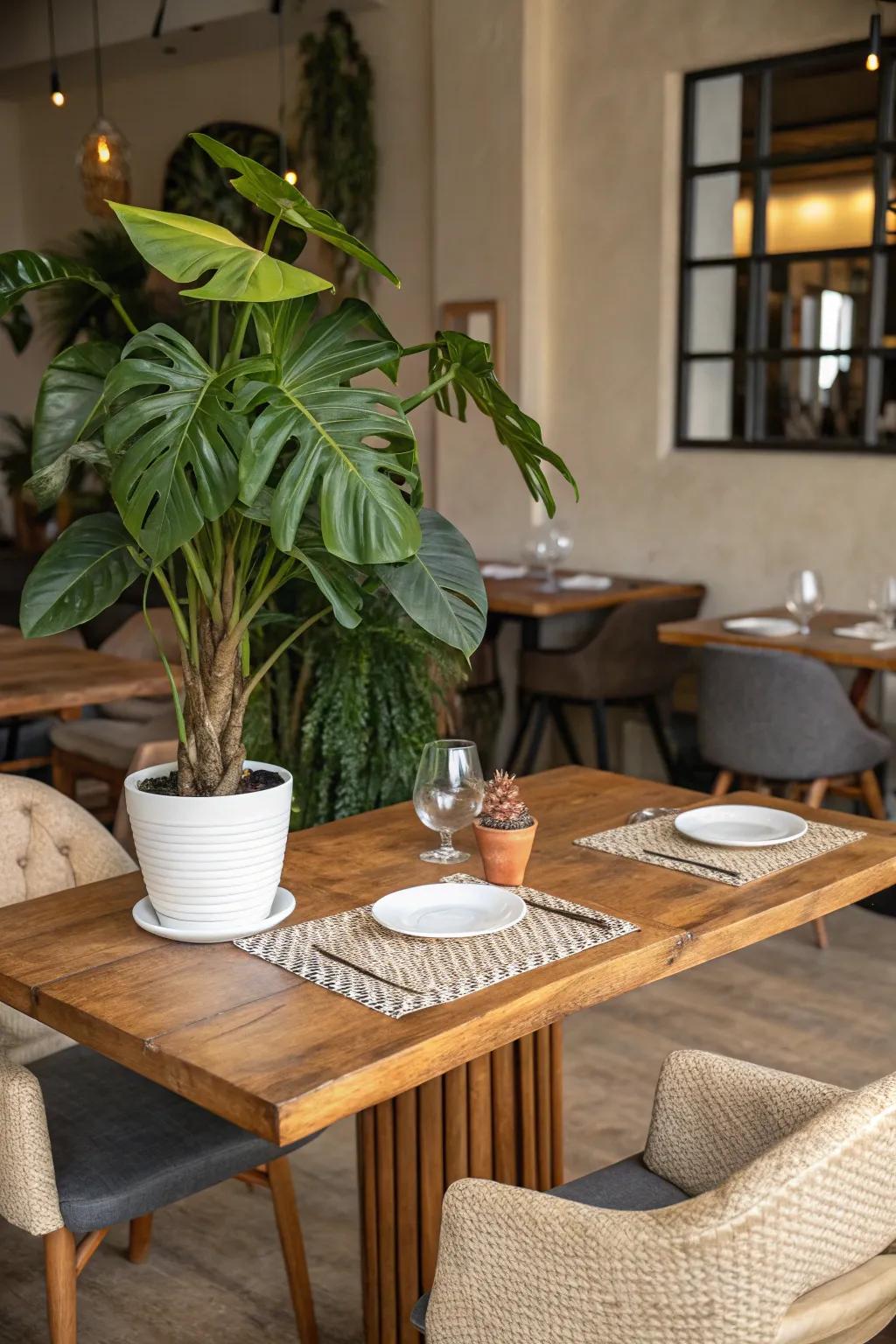 Natural elements create warmth and welcome.