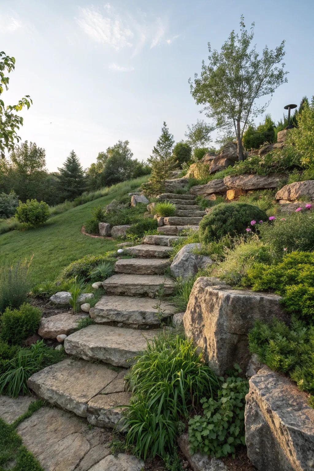 Elevation variations contributing dimension to the landscape.