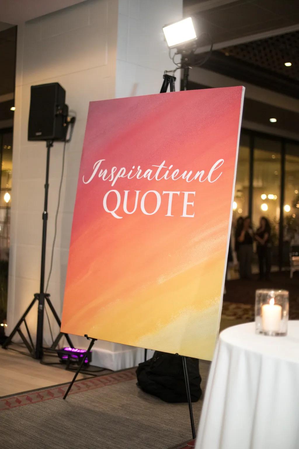 Motivate your surroundings with a customized quote on your art. <strong><em>Personalized inspiration!</em></strong>” loading=”lazy” class=”pimg”>
	</picture><figcaption>Motivate your surroundings with a customized quote on your art. <strong><em>Personalized inspiration!</em></strong></figcaption></figure>
<p>Overlay your backdrop with a cherished quotation utilizing paint or stencils. It’s a personal element that infuses significance and motivation into your area. <strong><em>Inspire daily!</em></strong></p>
<h3>A few helpful options:</h3>
<ul class=