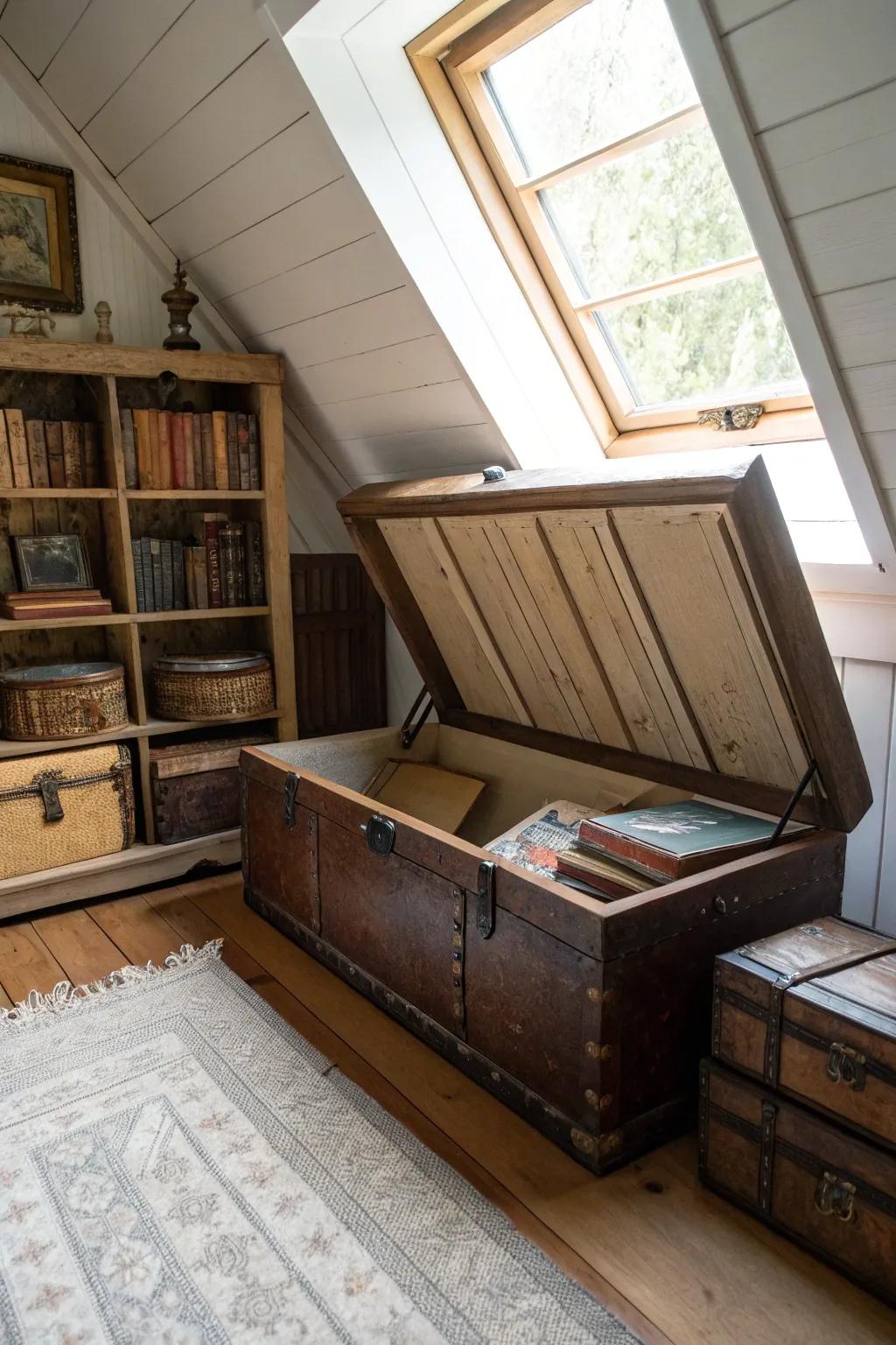 Furnishings boasting concealed storage harmonize coziness and functionality.