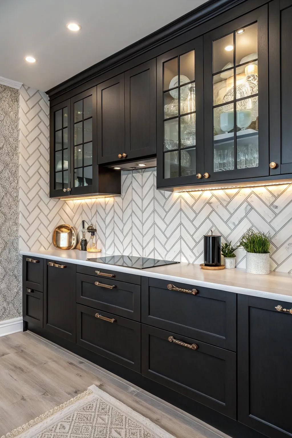 Incorporate dynamic motion with traditional chevron layouts.