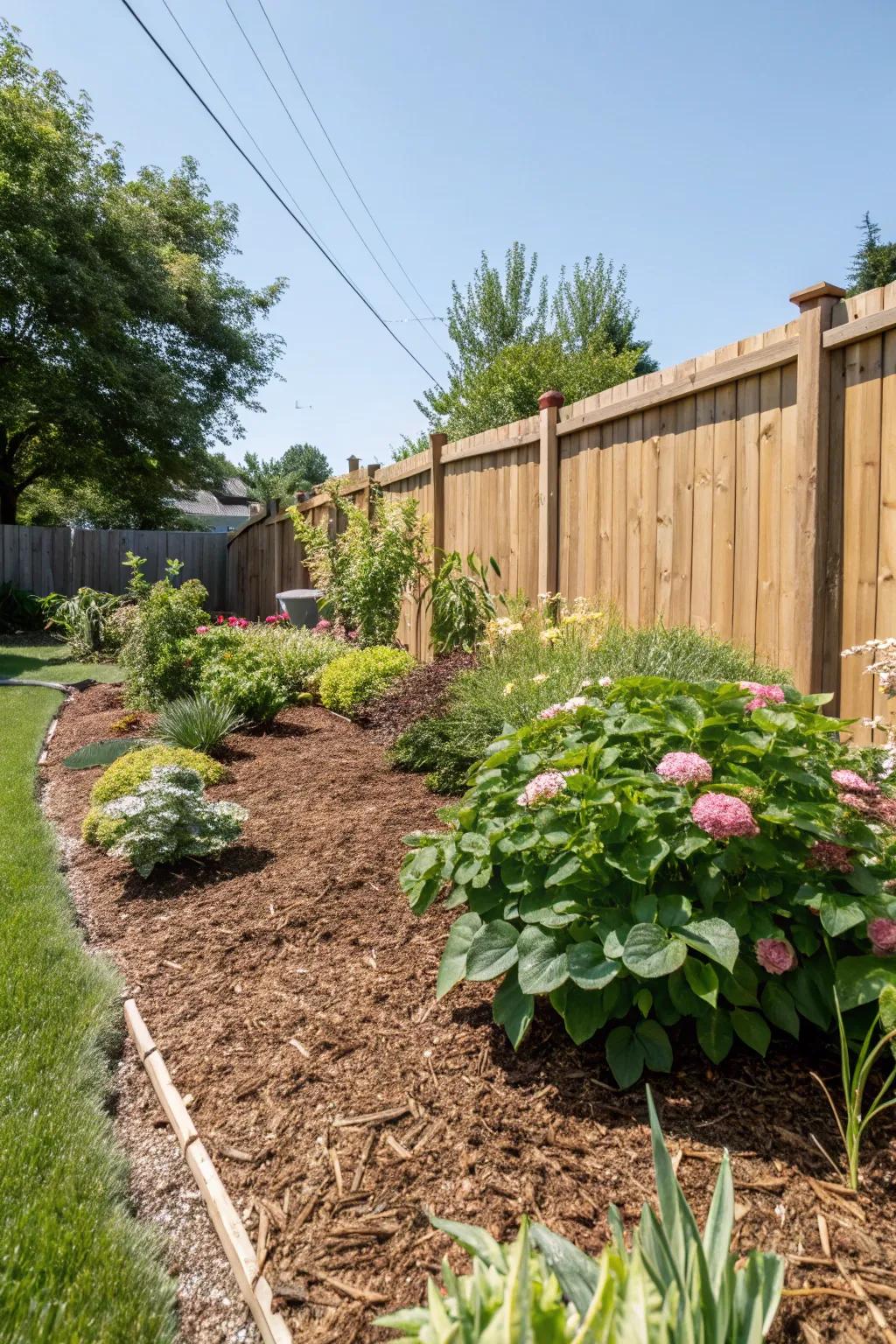 Mulch improves aesthetics while preserving soil health.