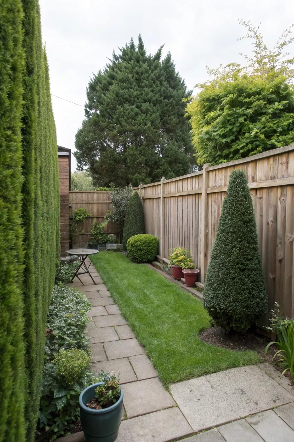 Creative methods guarantee seclusion and improve beauty.