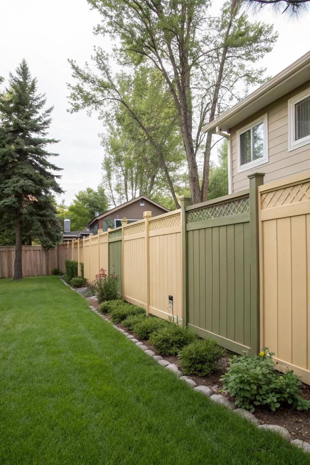 A sturdy seclusion barrier painted in earthy tones.