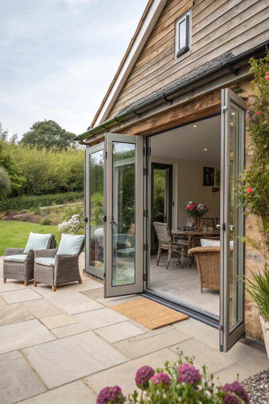 An indoor-outdoor flow enhances the connection with nature.