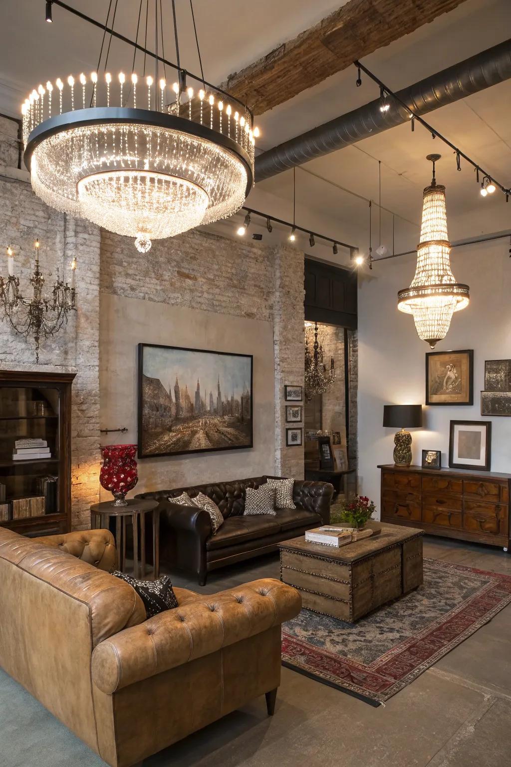 A mix of modern and aged creates a unique and eclectic vibe