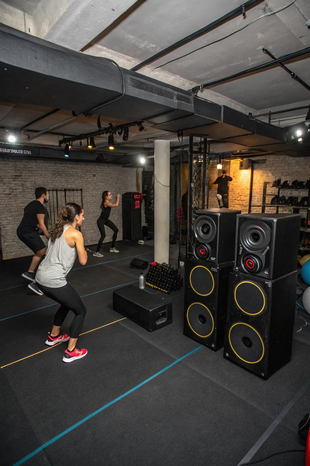 Music improves motivation, making workouts more fun.