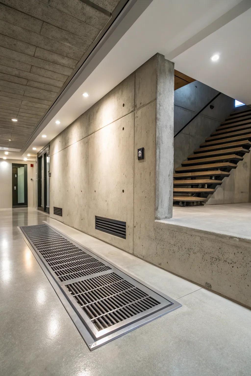 Custom airflow grates add a stylish element while boosting ventilation.