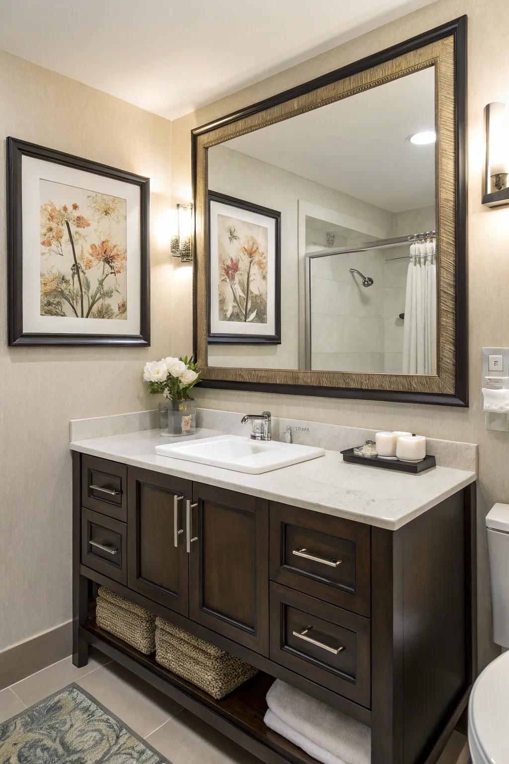 Artwork introduces a personal and sophisticated element.