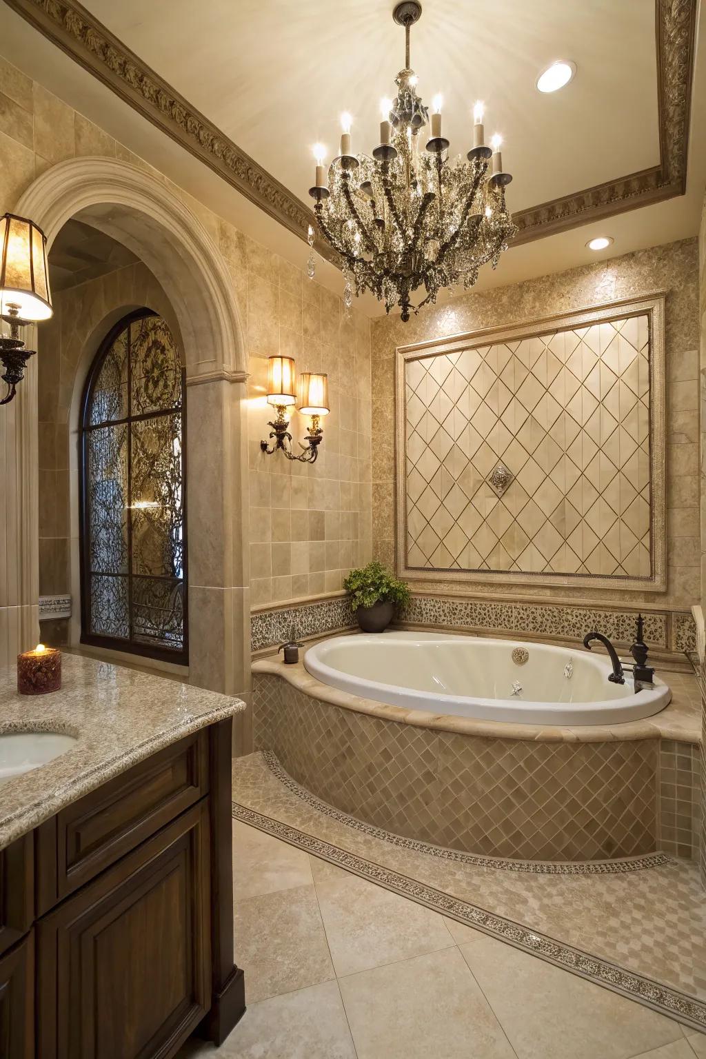 Stunning visual fascination generated by layered tiling
