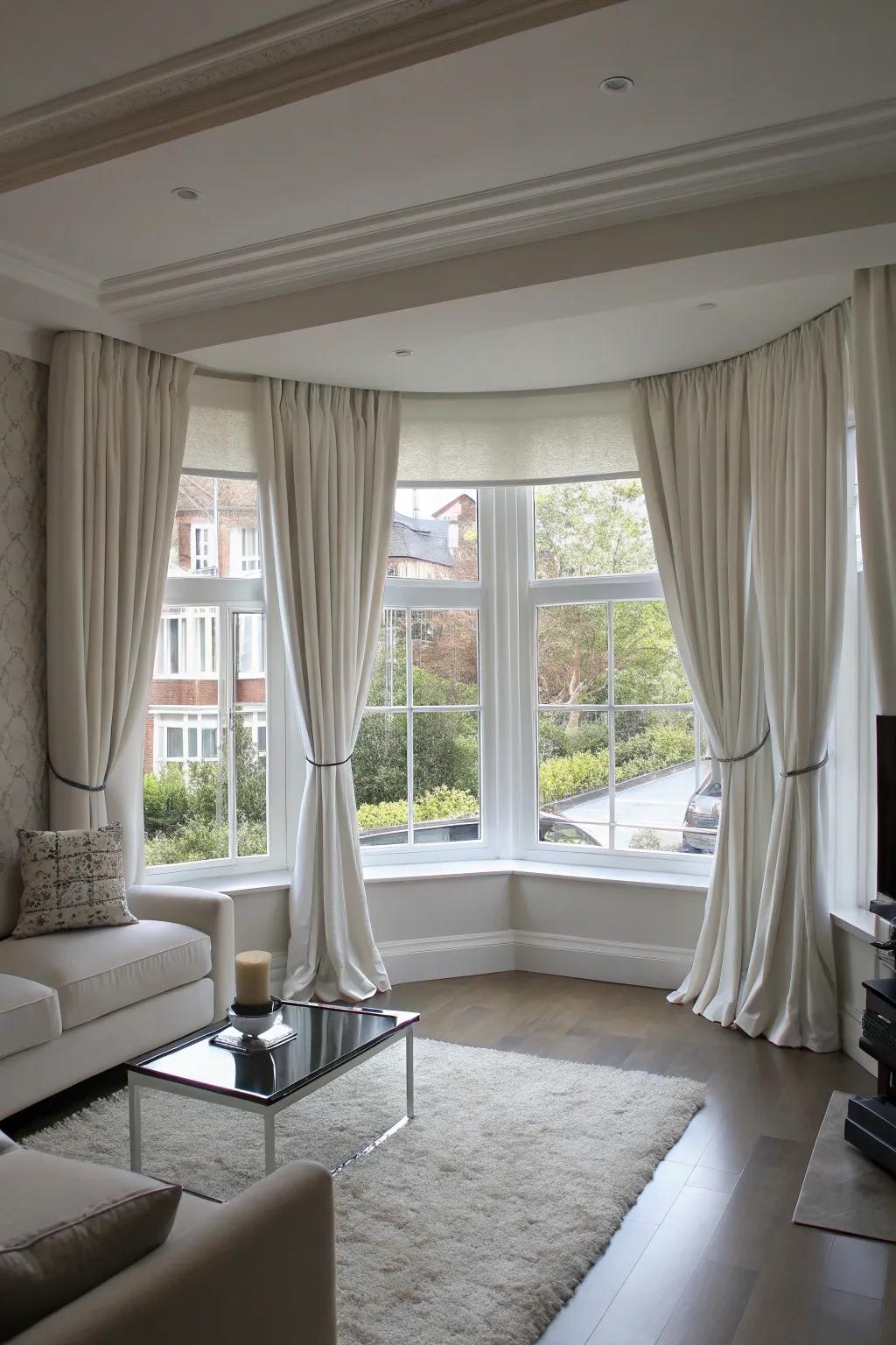 Folded toppers offer a tailored, modern look.
