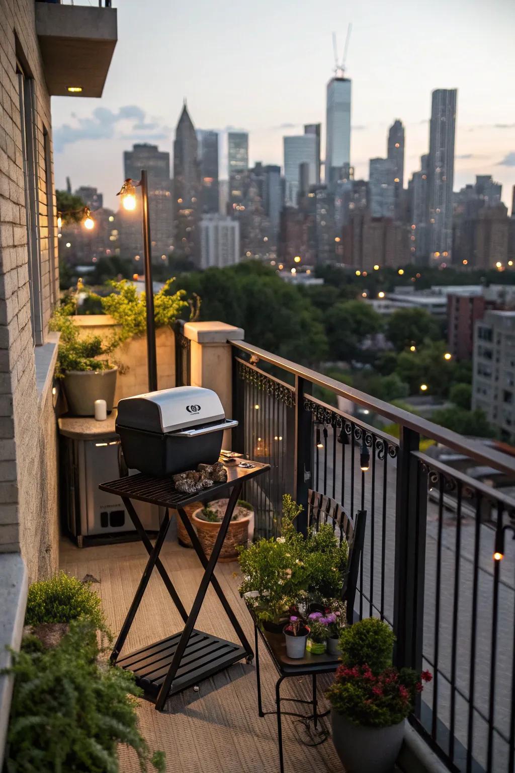 Efficient compact grill designed for urban living.