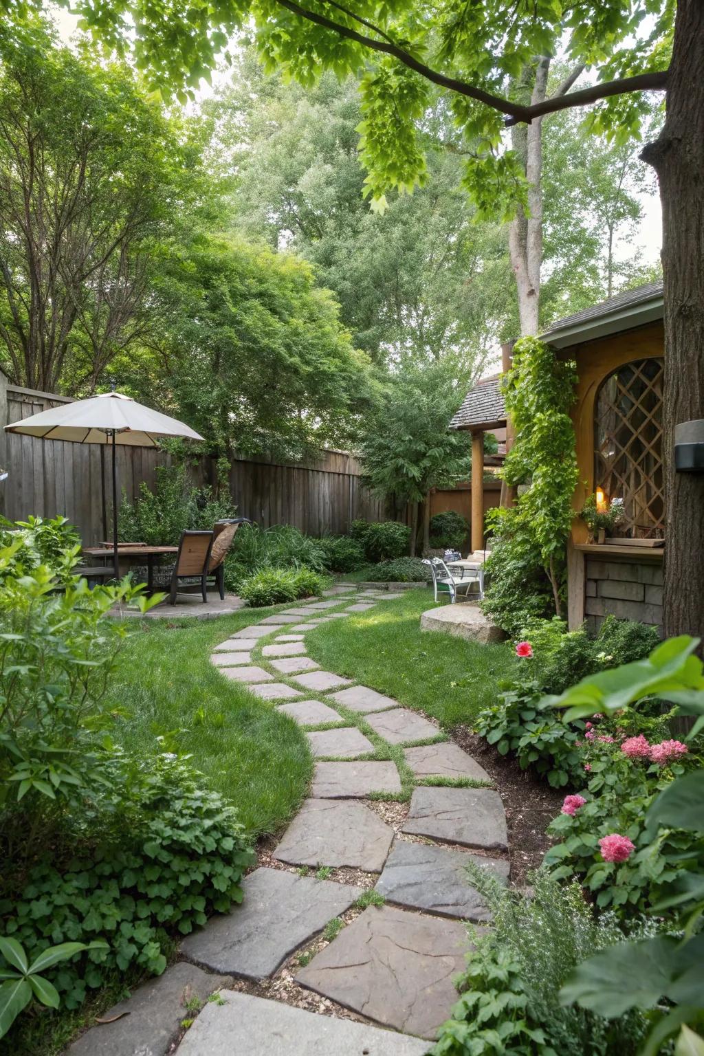 Beach shingle elevates a garden.