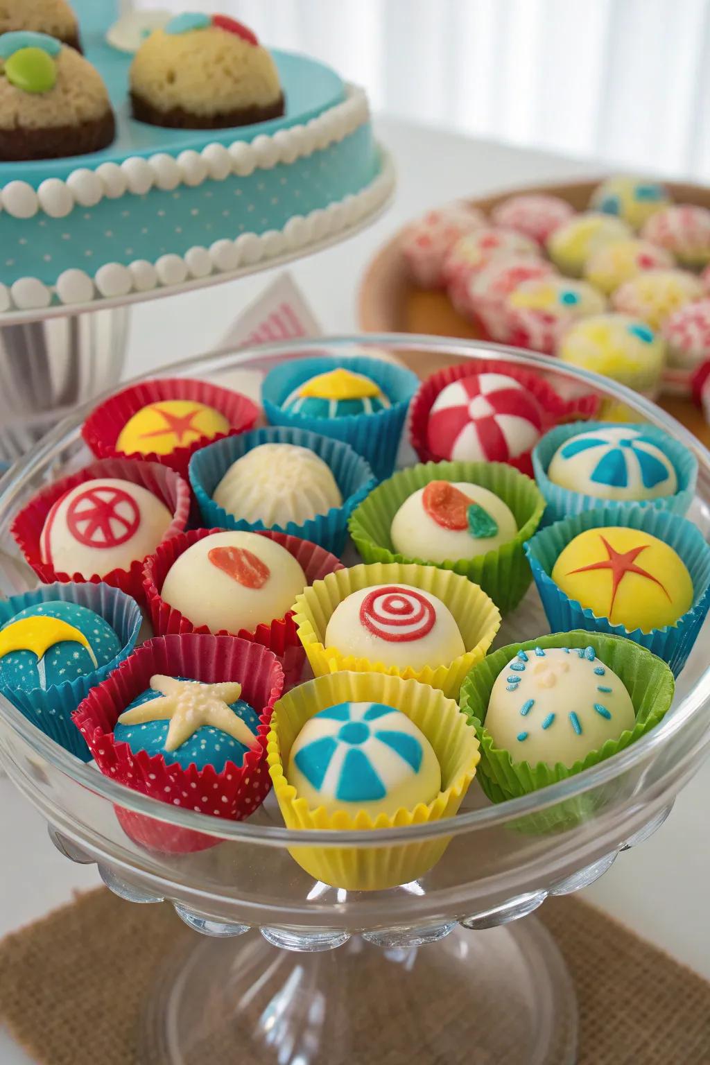 Beach-inspired morsels offer a sweet memento of your coastal celebration.