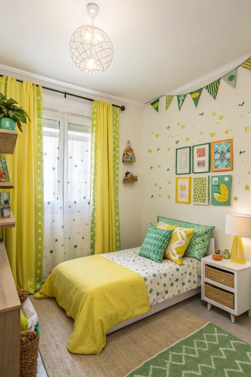 Energize your space through yellow-green hues.