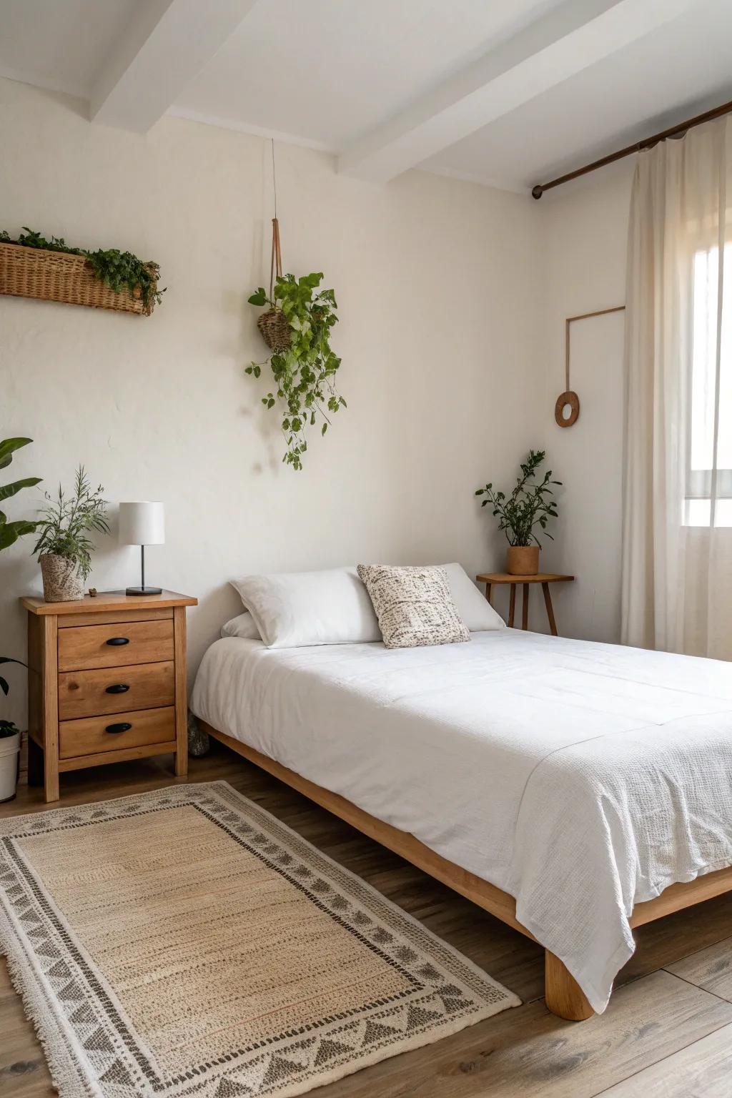 Minimalist aesthetic crafts a tranquil and orderly setting.